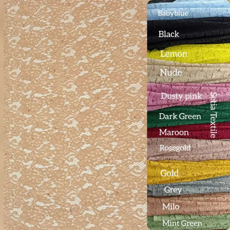 (Setia Textile ) Brokat Mutiara Gliter