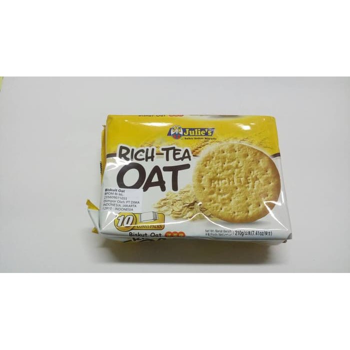 

Biskuit Julies Rich Tea Oat 210 gr