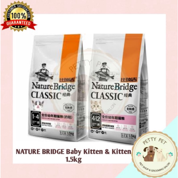 Nature Bridge Baby Kitten  Nature Bridge Kitten Makanan Kucing Anakan Cat Food Pet Food Kitten Food