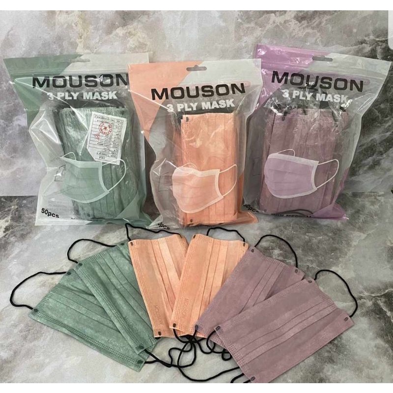 MASKER 3PLY EARLOP MOUSON NUDE PINK DAN LADY PINK