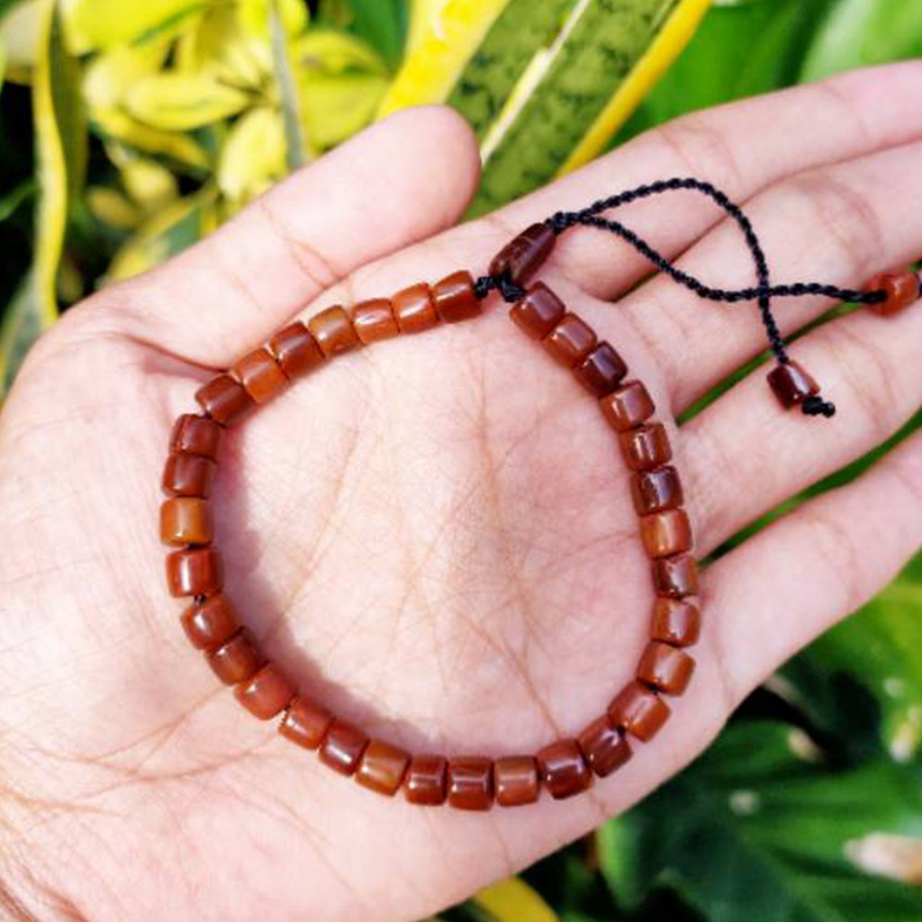 [✅COD] Gelang Tasbih Kesehatan Isi 33 Butir Koka Kaokah Kokka Kaukah Kaoka Kokah Asli Original Pria Wanita Model Marjan Coklat Polos