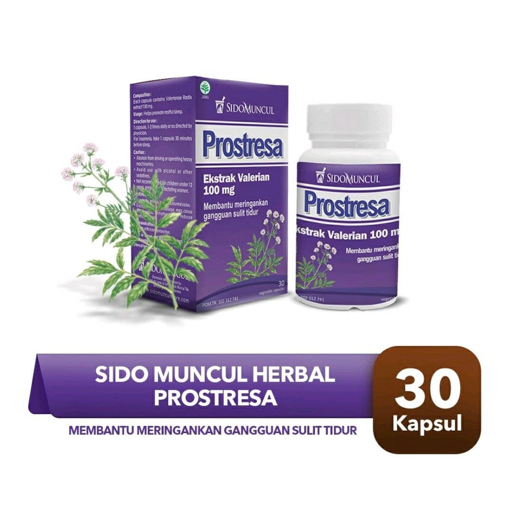 Jual Obat Tidur Sido Muncul Herbal Prostresa 30 Kapsul - Susah Tidur ...