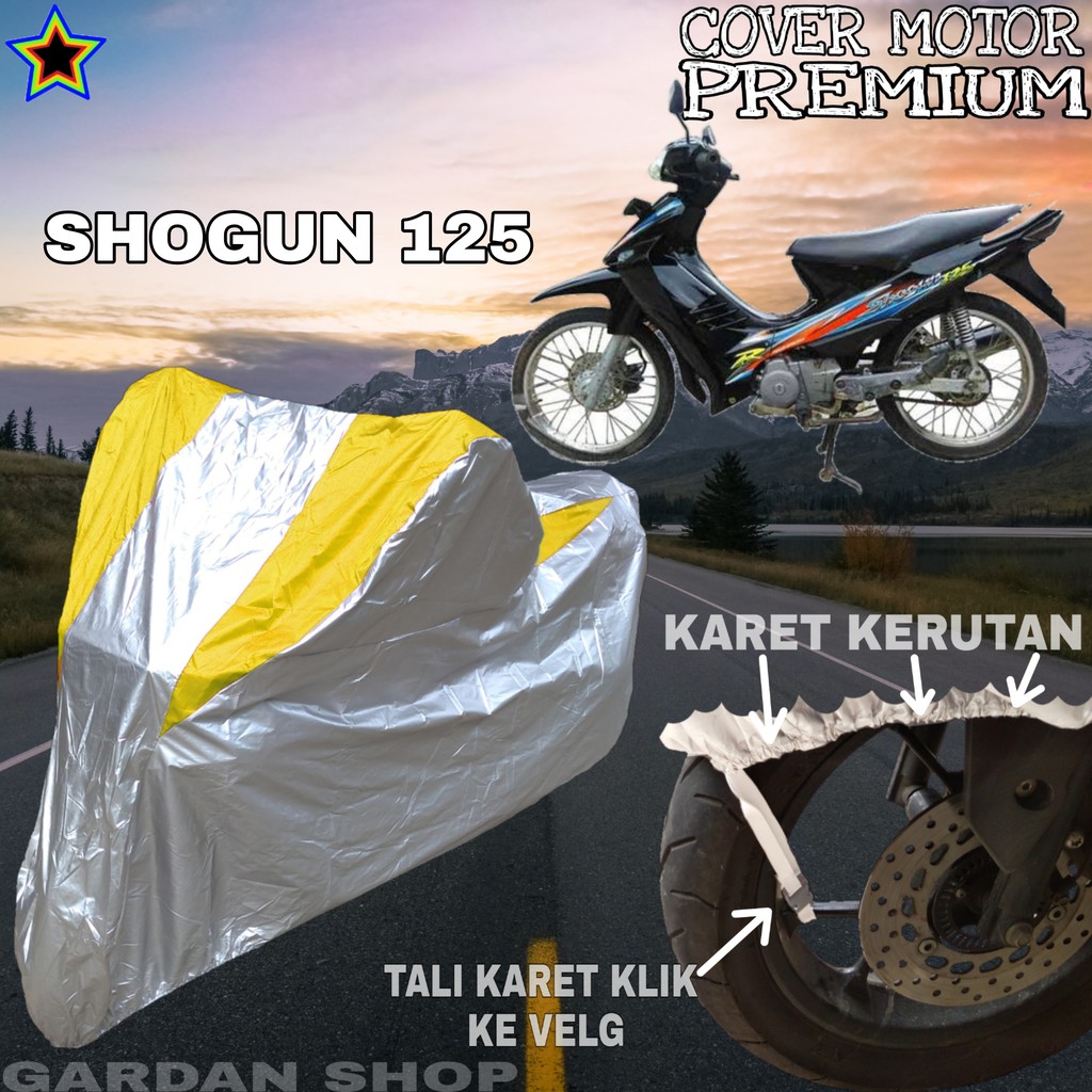 Sarung Motor SHOGUN 125 Silver KUNING Body Cover Shogun PREMIUM