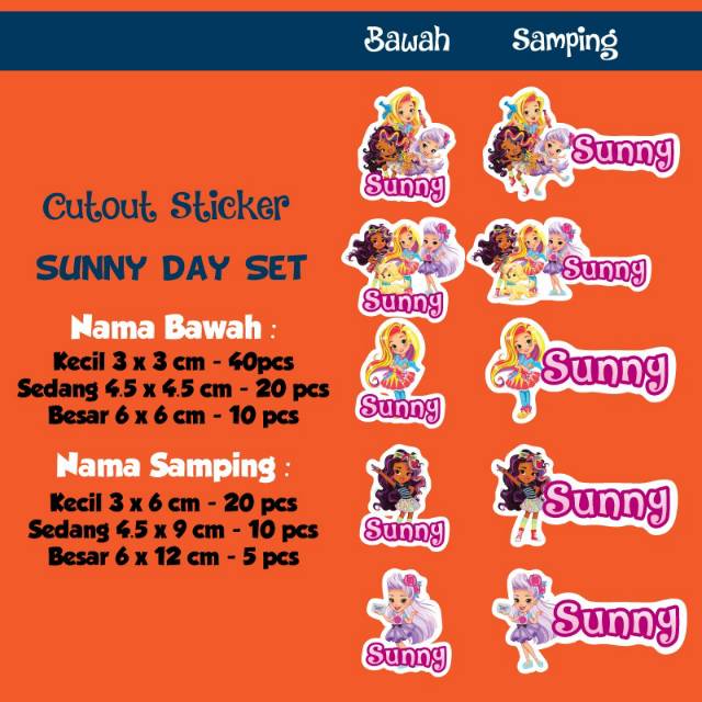 

Label Nama Cut Out Sunny Day Waterproof