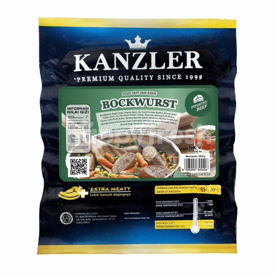 

KANZLER SOSIS SAPI BOCKWURST 360 GR