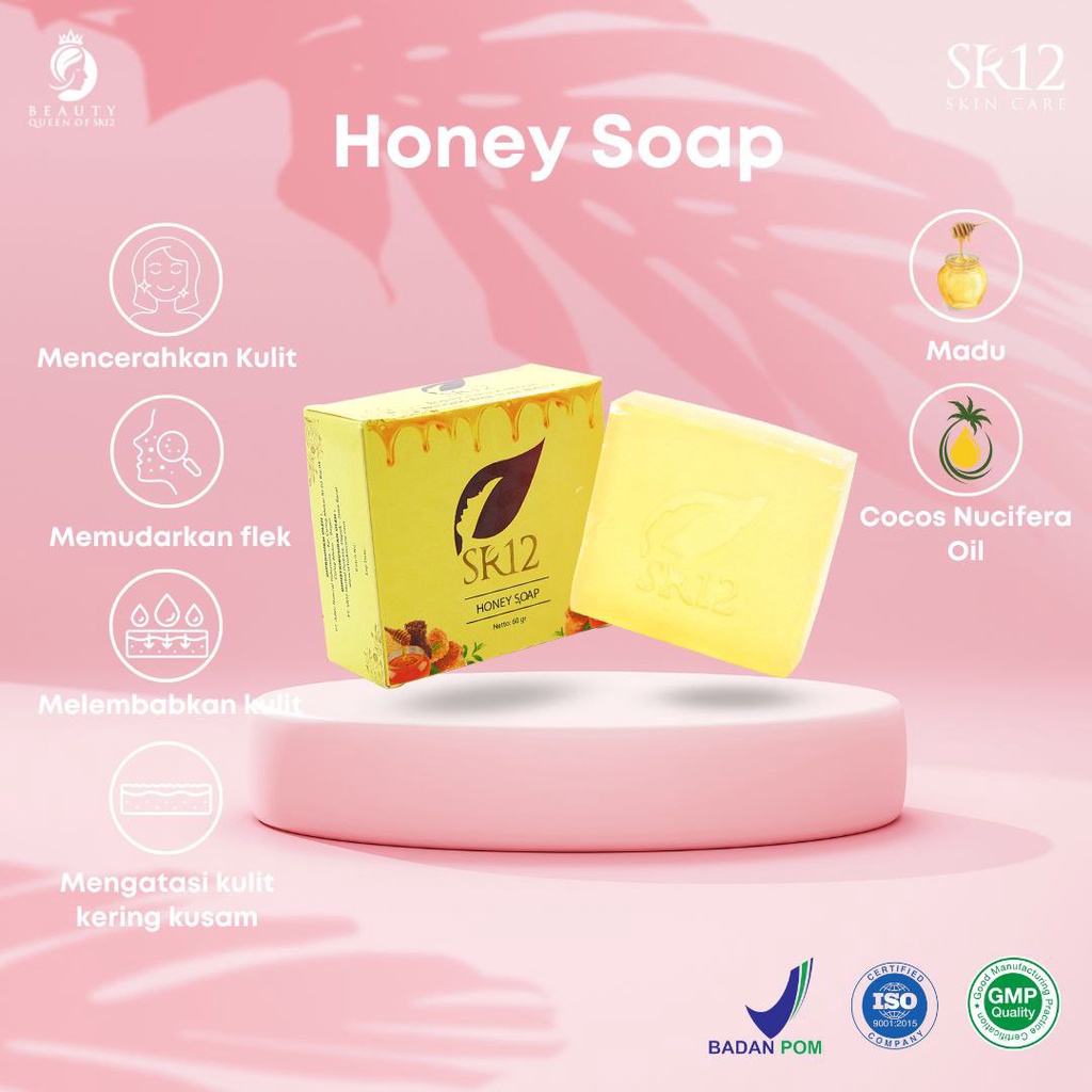 Honey Soap SR12 Sabun Cuci Muka Pembersih Wajah Face Wash Untuk Kulit Kering