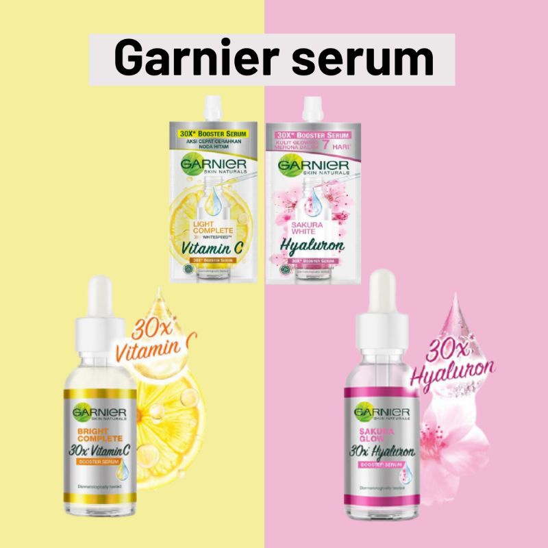 Garnier serum sakura / garnier light complete