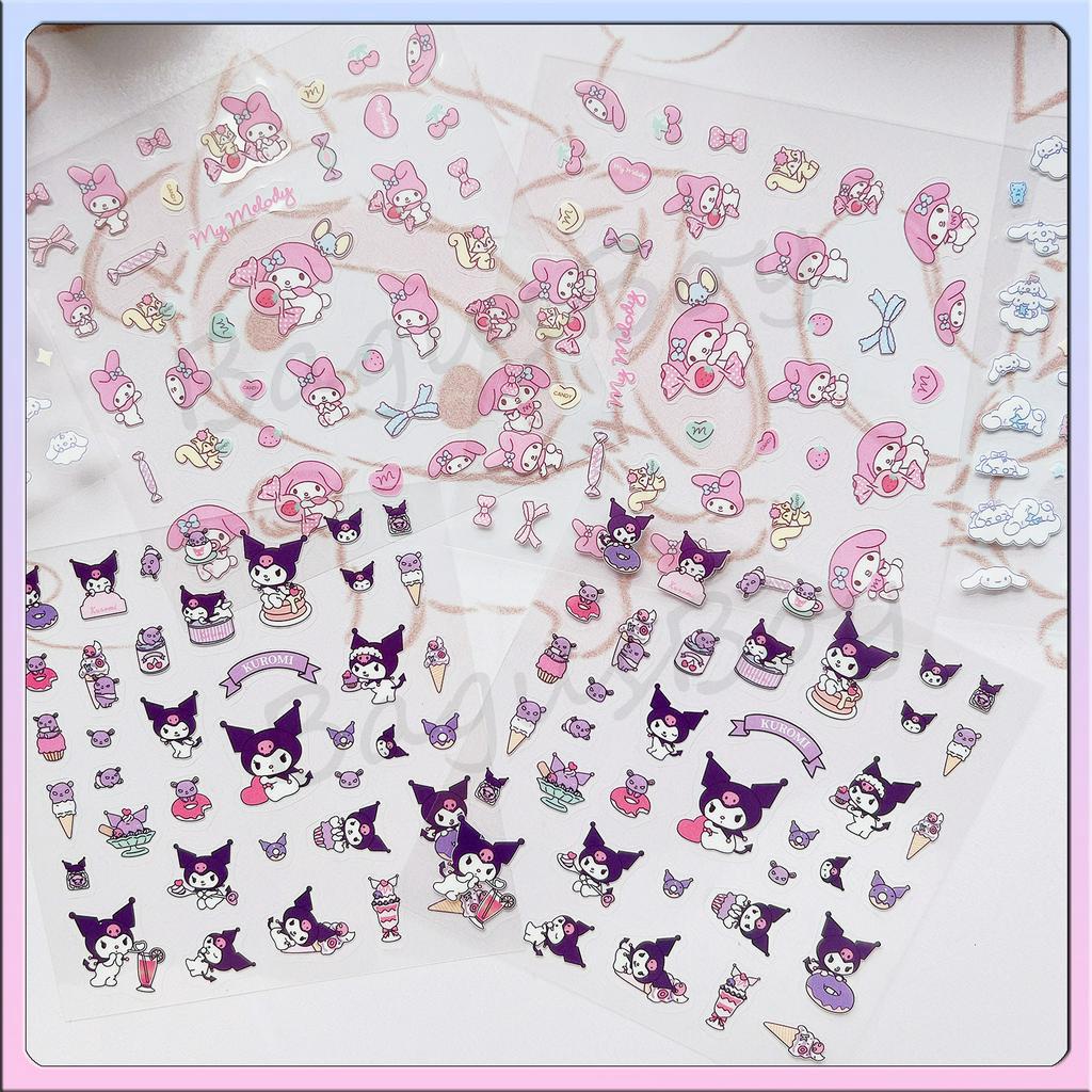 

Sanrio Sticky Hello Kitty Melody Kuromi Pompompom Notepad Cartoon Kartun Sticky Note 1pc