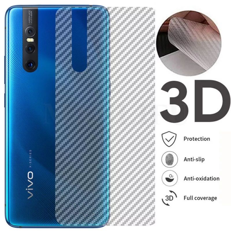 Garskin Carbon Vivo Y12S Y19S Y20 Y20S Y21 Y21S Y21A Y21T Y33S Y33T Y15S Y01 Y35 Y55 Y30 Y30i Y50 S1