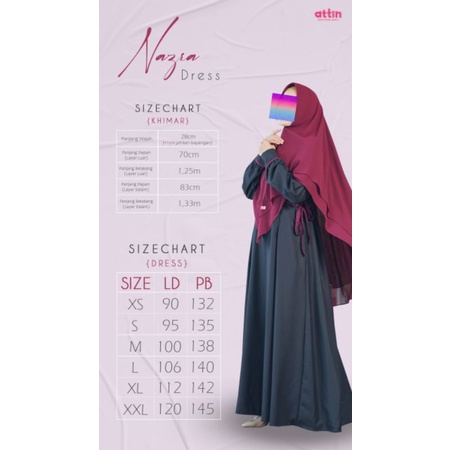 Gamis Polos Nazra Dress By Attin