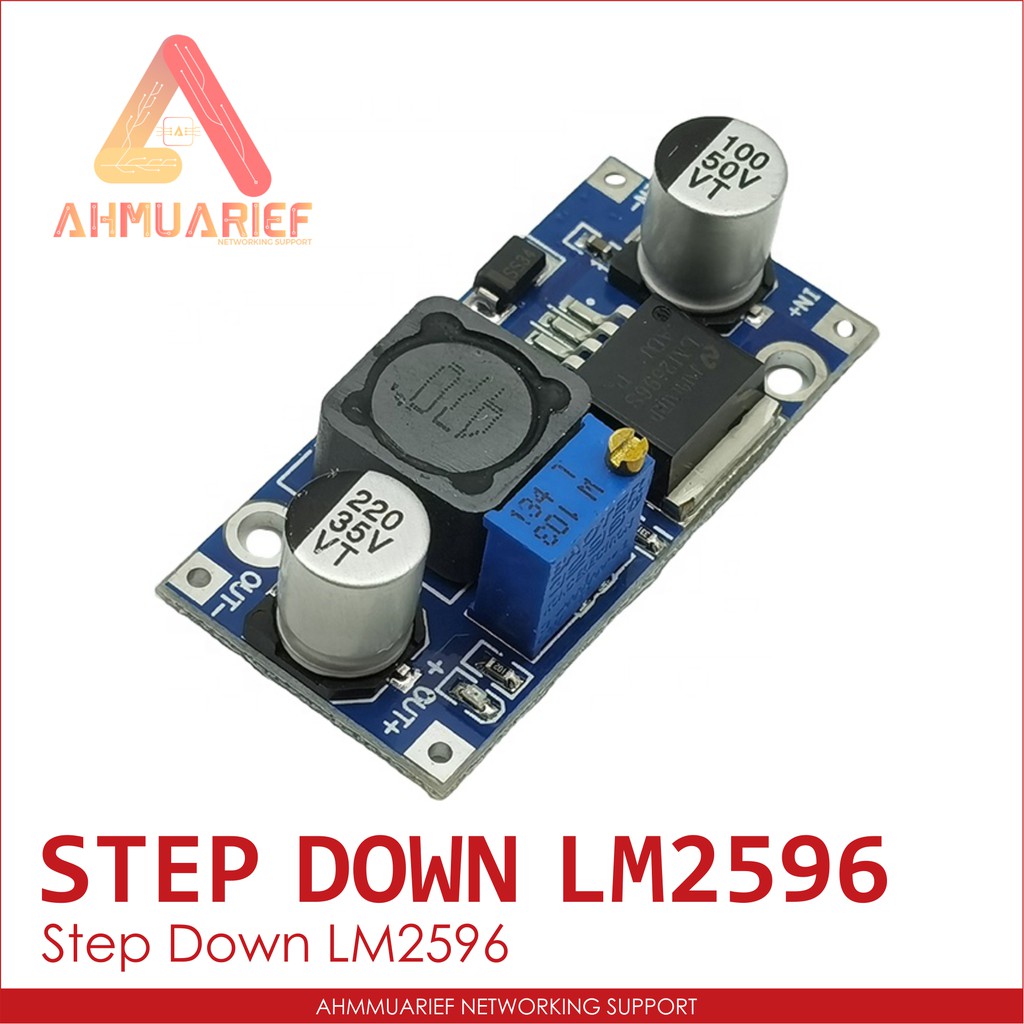 Step Down Power Supply Module Adjustable LM2596 DC to DC Modul Regulator Voltase Converter StepDown