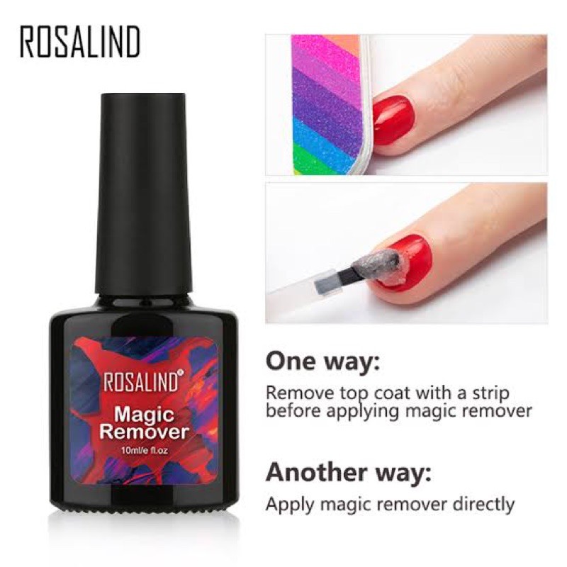 MAGIC REMOVER GEL ROSALIND 15ml Rosalind Magic Remover Penghapus Nail Gel / Remover Kutek Gel / Penghapus Kutek Gel/ remover kutek gel instant instan aseton gel