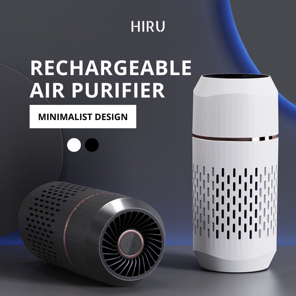 Jual HIRU Rechargeable Air Purifier Mini Lengkap dengan Hepa Filter