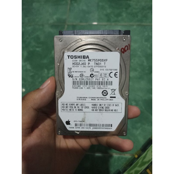 Harddisk Toshiba 2.5 750GB