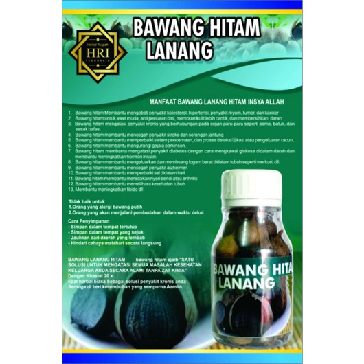 

Bawang Hitam Lanang / Bawang Hitam Tunggal HRI