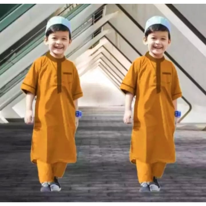 "PROMO" Baju Koko Anak Laki Laki Model Pakistan RAINAN Terbaru 2022 Murah Bonus Peci / Kurta / Baju Setelan Anak / Baju Taqwa Anak / Baju Gamis Anak / Baju Muslim Anak / Jubah Anak / Baju Ngaji usia 1-12 tahun