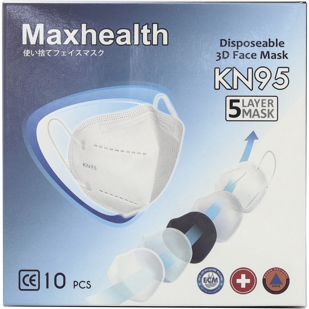 Masker KN95 Maxhealth 5ply Medical Grade Personal Pack Ecer / Box 0696