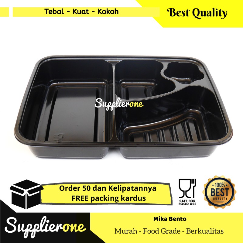 Jual Mika Bento / Mika Bento sekat 4 / Tray Bento / Kotak Makan / Wadah