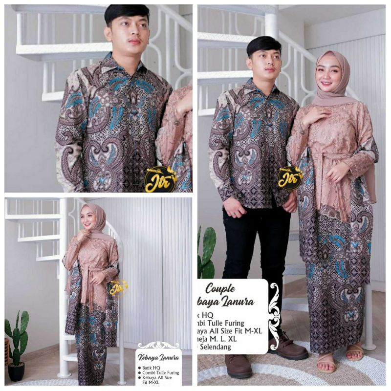 Baju Couple Kebaya Lanusa Modern Baju Tunangan, Pernikahan, Seserahan, Lamaran, Wisuda, kondangan