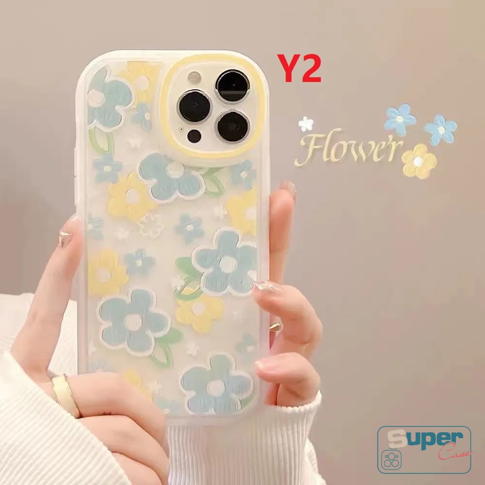 Case Untuk Realme C53 C35 C55 C15 C31 C11 C30 C12 C33 C25s C25Y C25 10 8i 9i 7i 5i 8 6i 7 8Pro 10Pro+C3 C17 C21Y 5 5S C20 GT C20A 3D Lukisan Minyak Bunga Soft Tpu Sarung Shockproof