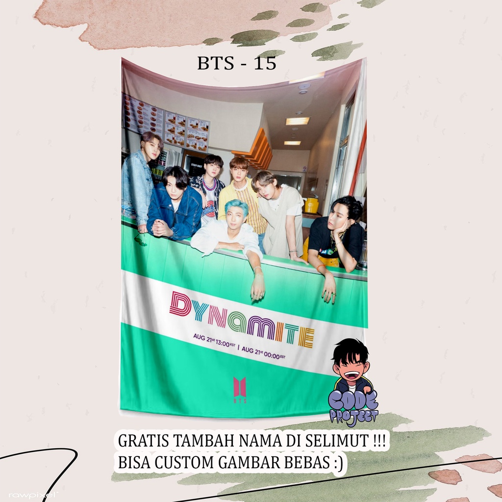 BTS - army - BT21 - selimut BTS - selimut BT21 - selimut kpop BTS - selimut kpop - selimut custom