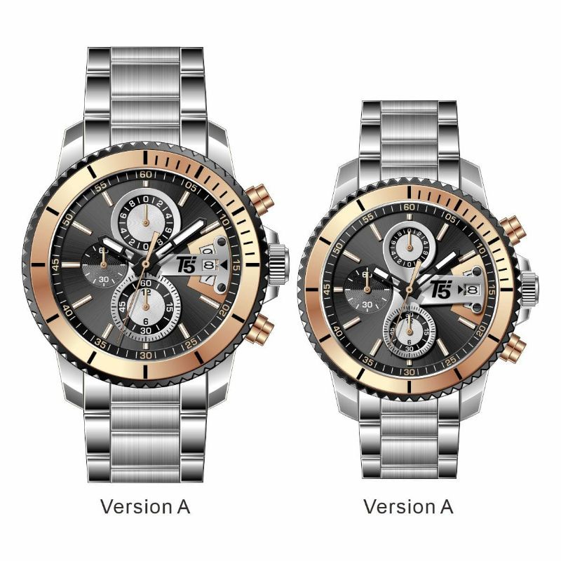 Jam Tangan Pria T5 H3826 couple series original T5 H 3826 Analog Cronograph