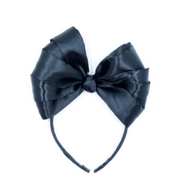 

Bando pita satin samping hitam ( Black ) / pita sangat besar / bando anak dewasa anti patah