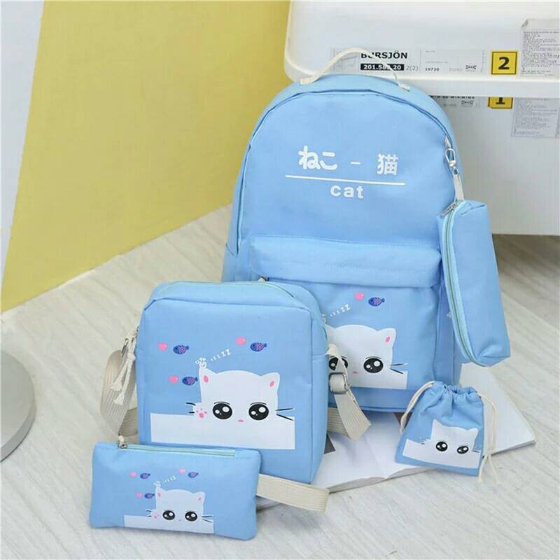 Gtf - Tas Ransel Sekolah Anak Perempuan 4in1 Set populer 2023 Fashion Stylish Tas Ransel Anak Perempuan Cewek - Tas Ransel Anak Murah Tas Sekolah Anak Sd Tk Paud