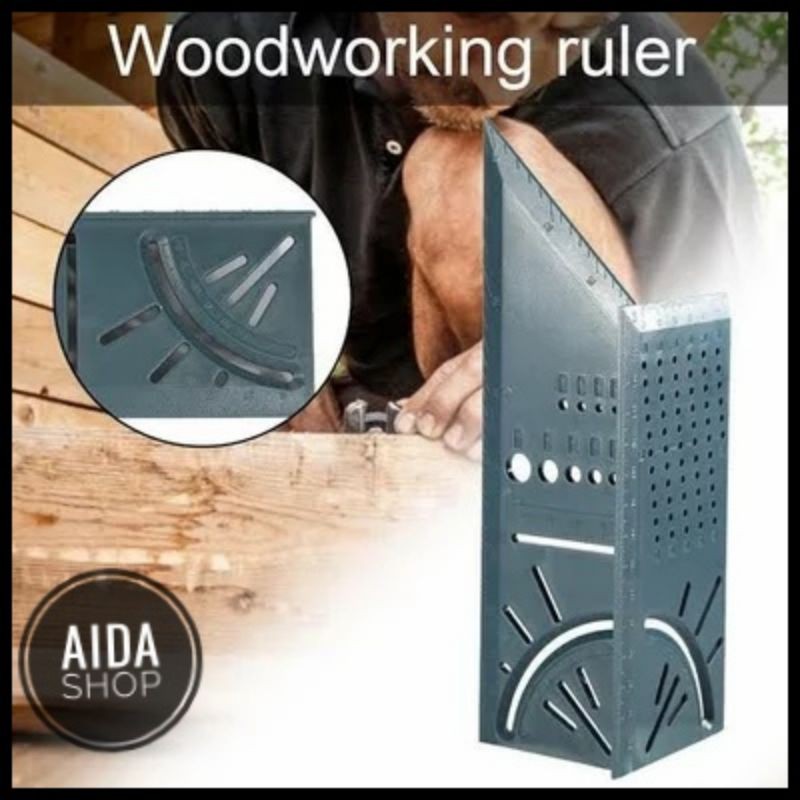 

Penggaris Siku Tukang Mitre Angle Square 3D Penanda Kayu Siku Sudut Tepi Marking 3D