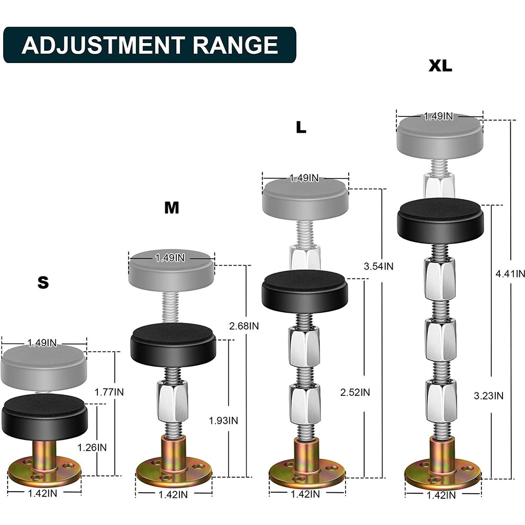 Chookyy Alat Anti Goyang Hardware Pengikat Tetap Penyangga Tempat Tidur Lemari Sofa Benang Yang Dapat Disesuaikan