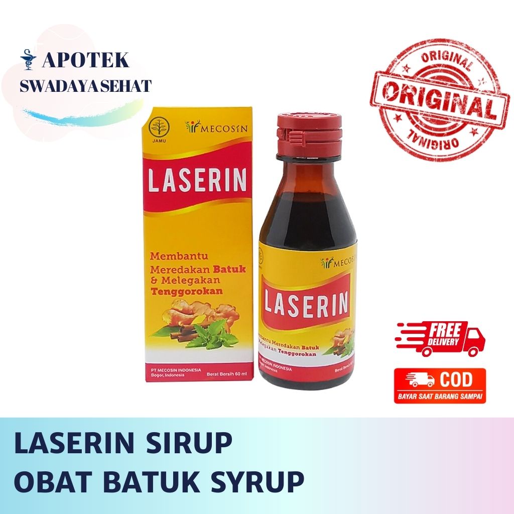 LASERIN Sirup Batuk Anak 110 ML, 60 ML, 30 ML Syrup Cough Sakit Tenggorokan