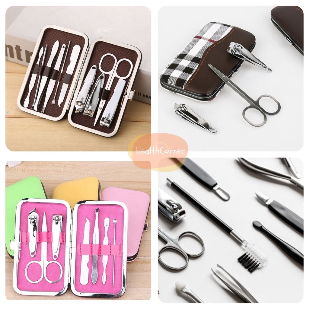 SET Alat Gunting Kuku Stainless Steel Menicure Pedicure Alat Treatment Perawatan Kuku Nail Clipper