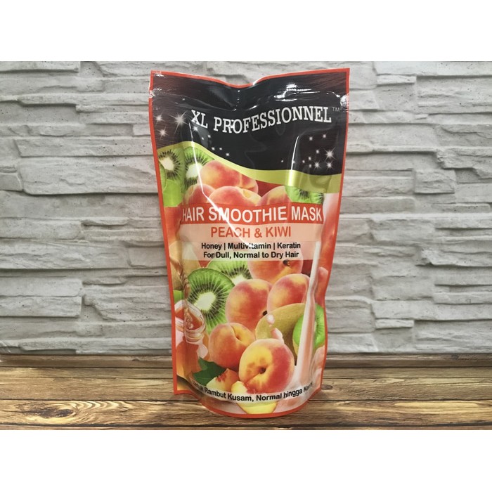 Terbaru XL Professionnel Hair Smoothie Mask Peach & Kiwi Refill 500gr Murah!