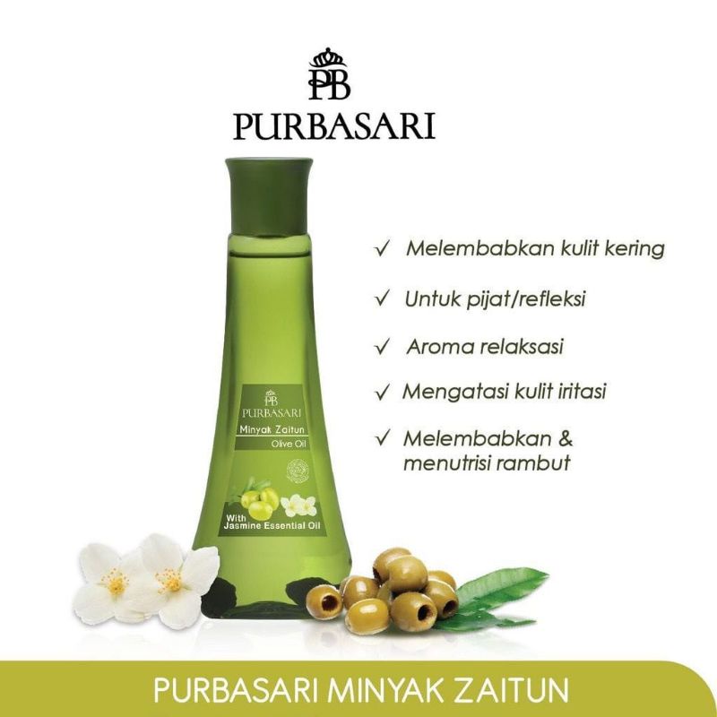 Purbasari minyak zaitun 150ml / Purbasari minyak zaitun 150 ml / Purbasari minyak zaitun / minyak zaitun Purbasari / minyak urut / minyak pijit / minyak zaitun