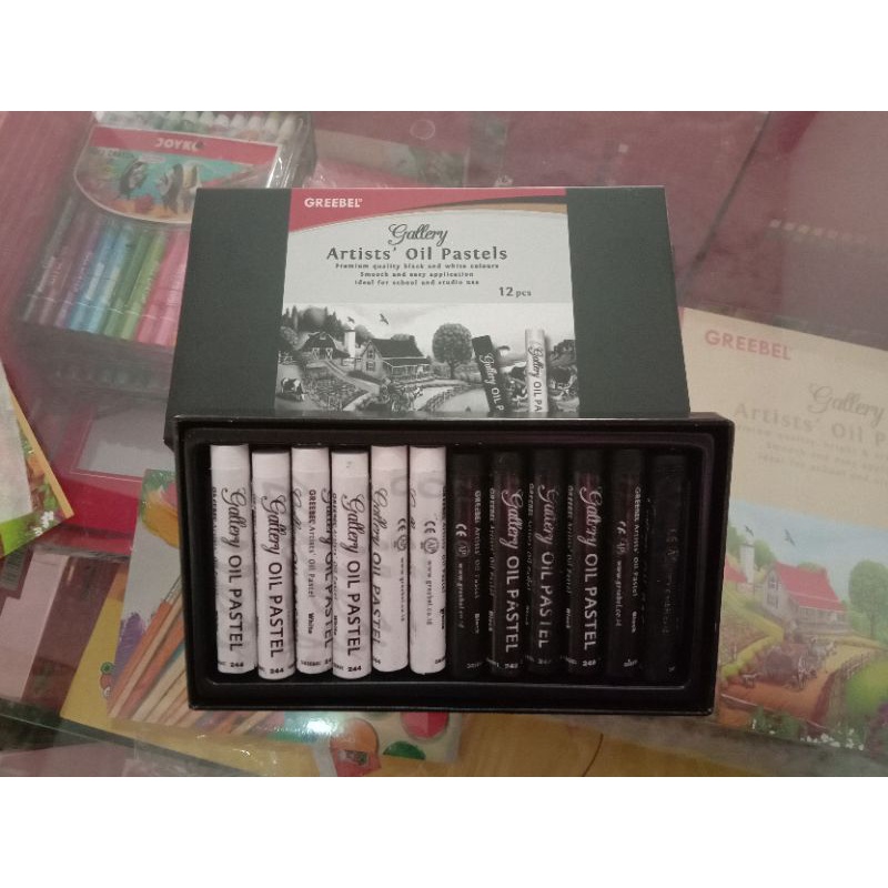 

Ecer crayon soft oil pastel greebel artists black and white hitam putih