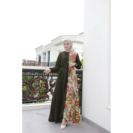 AYONA MAXI - Trend pakaian terbaru long dress muslim baju gamis abaya klok A line cantik ootd hijab 
