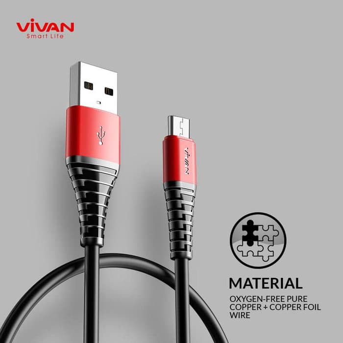 Kabel Data Charger Vivan SM-30 Micro USB