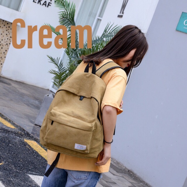 Tas Ransel Kanvas Wanita SL Fashion Wanita Backpack Korea Import