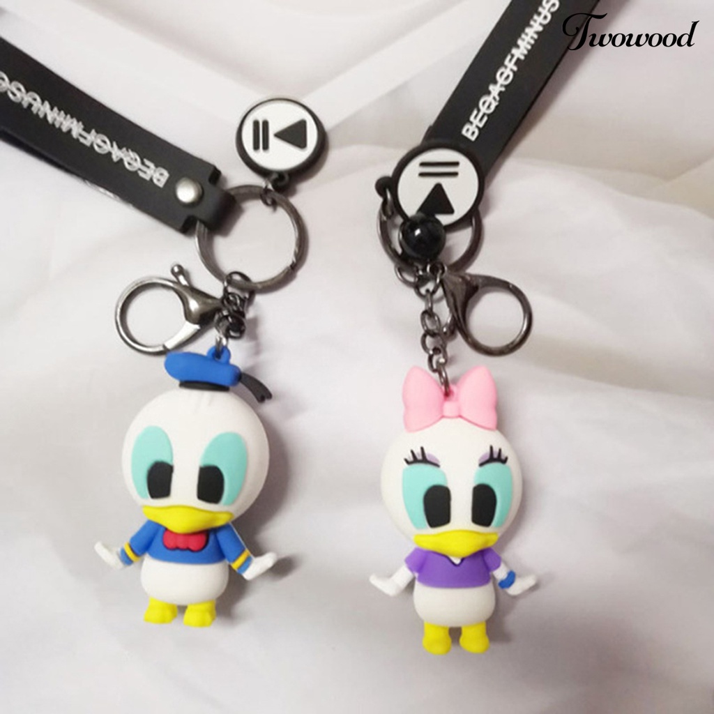 Gantungan Kunci Desain Kartun Stitch Bahan PVC Untuk Tas