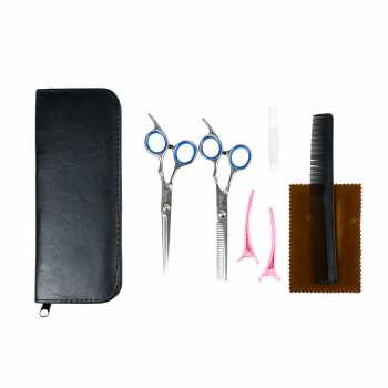 Peralatan Set Gunting Potong Pangkas Cukur Rambut Salon Barbershop Hairstylus Profesional  / Gunting Rambut Full Stainless Model Gunting Flat Cut dan Guting Thinning Sasak Kuat Kokoh Berkualitas Unik Murah Lucu / Gunting Potong Rambut Sasak Set Original