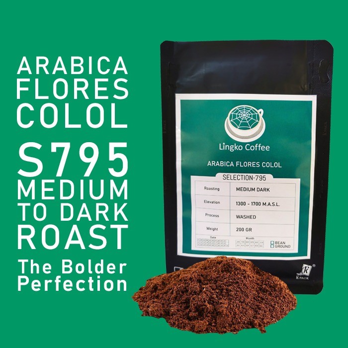 

Kopi-Biji- Coffee Arabica Flores Manggarai - 200 Gr Medium Dark - Biji / Bubuk - Bubuk Sedang -Biji-