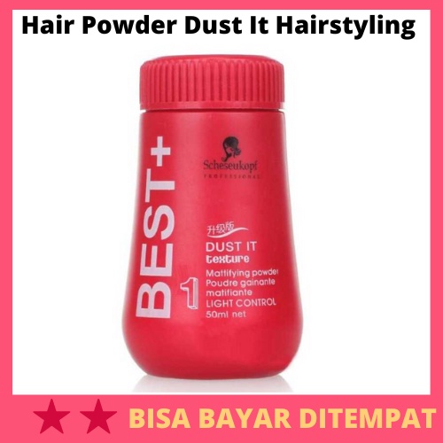 BEST+ Bedak Bubuk Serbuk Hair Syling Hair Powder Pomade Pembentuk Perapi Penghalus Pelurus Rambut Ha
