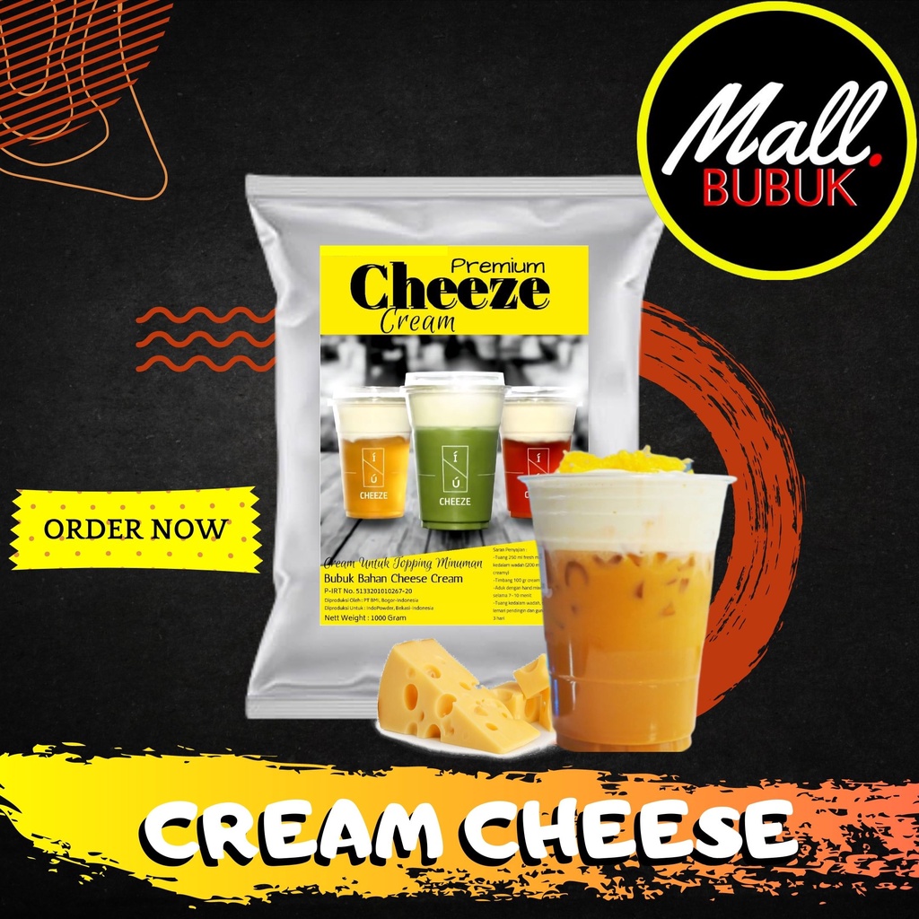 CREAM CHEESE Powder 1Kg / CREAM CHEESE bubuk 1Kg / Bubuk CREAM CHEESE 1Kg / CHEESE FOAM 1Kg / Powder