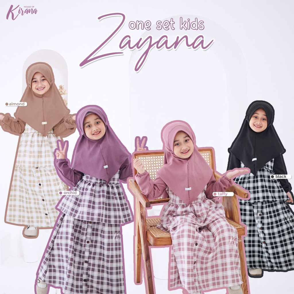 SETELAN ONE SET GAMIS ZAYANA ORIGINAL HOUSE OF KIRANA