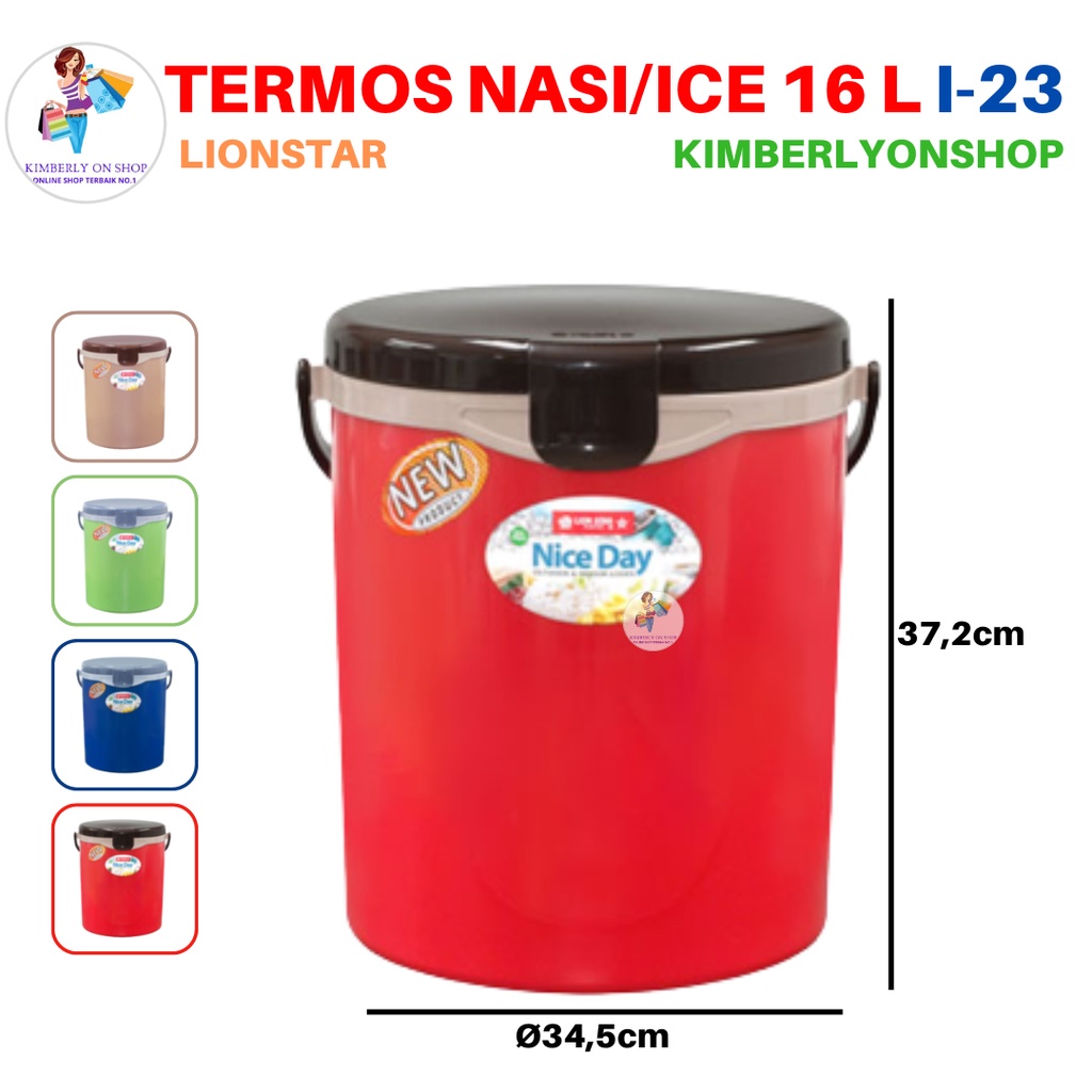 Rice Ice Bucket Hanami Termos Nasi Es 16 Liter I 23 Lion Star