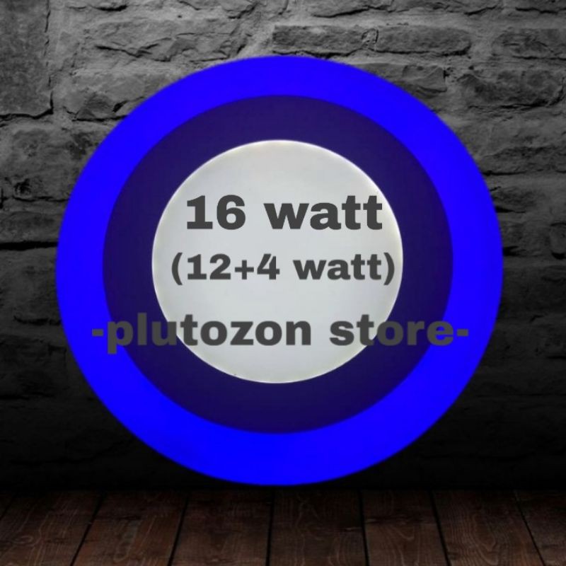 (16WATT) LAMPU DOWNLIGHT LED LAMPU PLAFON 2 WARNA LIST BIRU