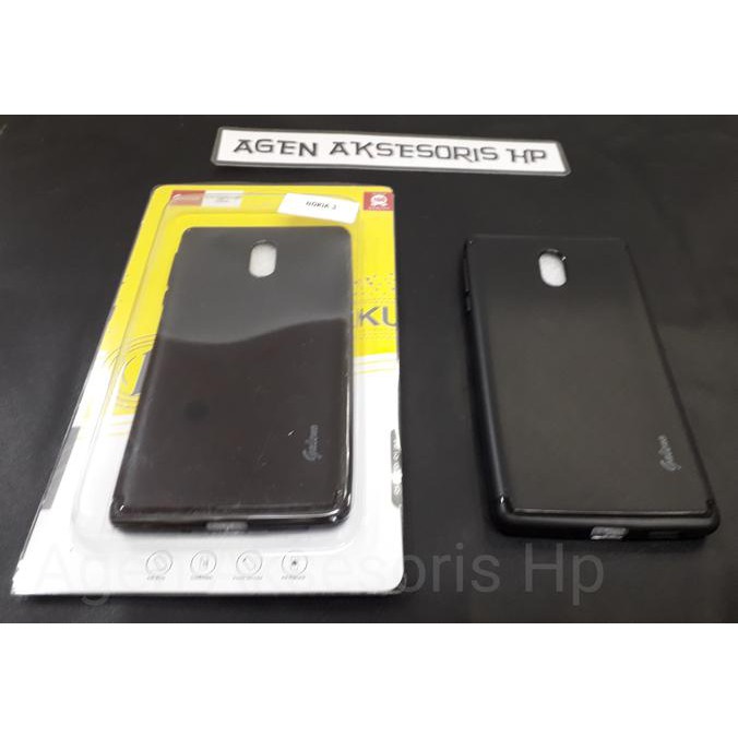 Slim Cross Nokia 3 2017 Android 5.0 inchi Softshell with Frame Line - Hitam -
