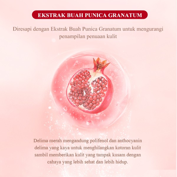 BREYLEE CREAM PEMUTIH WAJAH Pomegranate Day Cream Sunscreen SPF 30 - Breylee Krim Whitening , Melembabkan, Mencerahkan &amp; Anti-Aging (50 Gr)