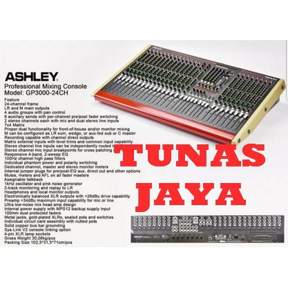 MIXER ASHLEY Gp 3000 24 Channel Original GARANSI RESMI