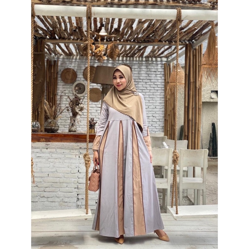 Baju Gamis wanita Sania dress By Mdly gold